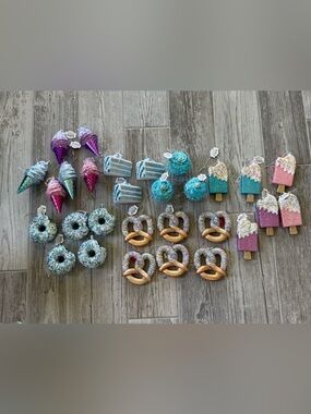 Holiday Time colorful pastel plastic Party ornaments  - 29 pieces
